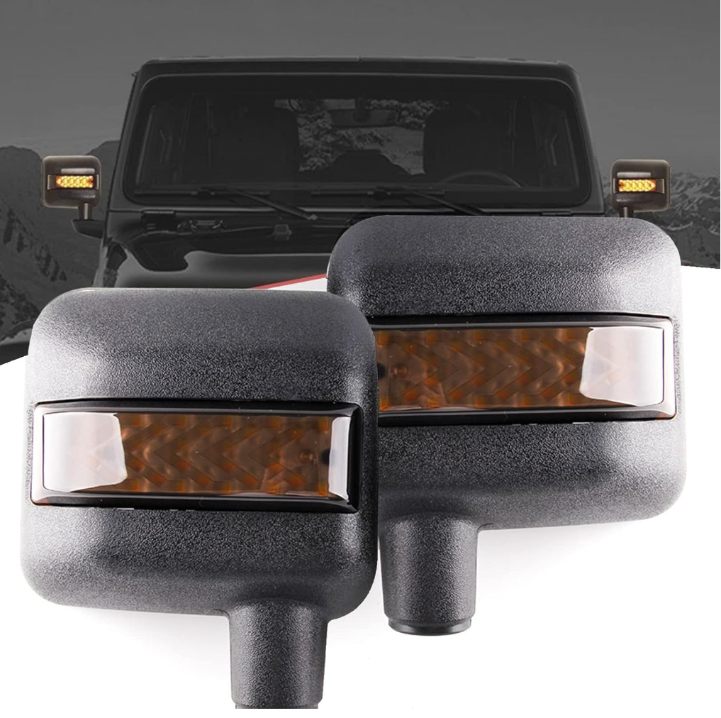 სარკის WRANGLER JK 2007-2017 ხუფი ლედ განათებით (კომპლექტი 2ც)